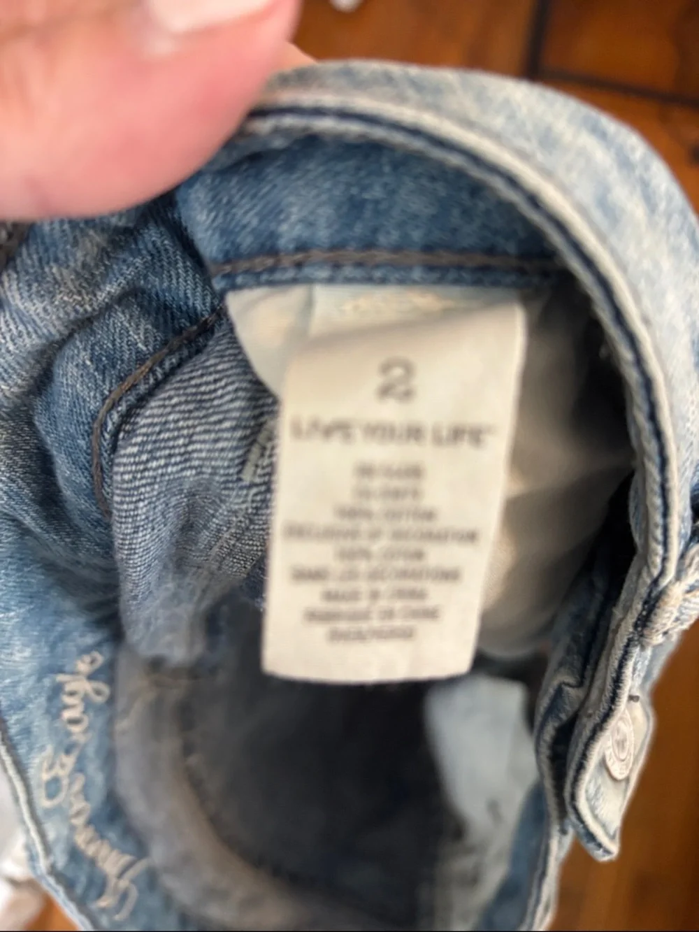 American Eagle Outfitters Faded Light Blue Denim Mini Skirt - Picture 4 of 4